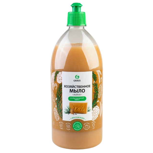 мыло хозяйственное GRASS с маслом кедра 1л