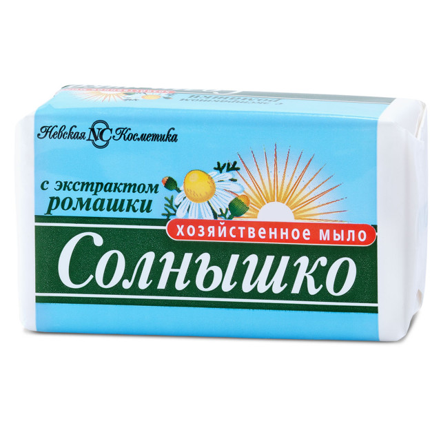 мыло хозяйственное НЕВСКАЯ КОСМЕТИКА Солнышко с экстрактом ромашки 140г