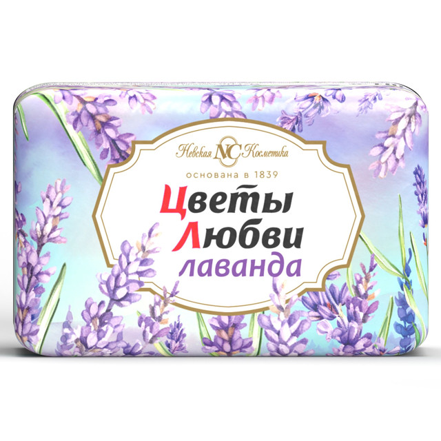 мыло НЕВСКАЯ КОСМЕТИКА Цветы любви Лаванда 90г