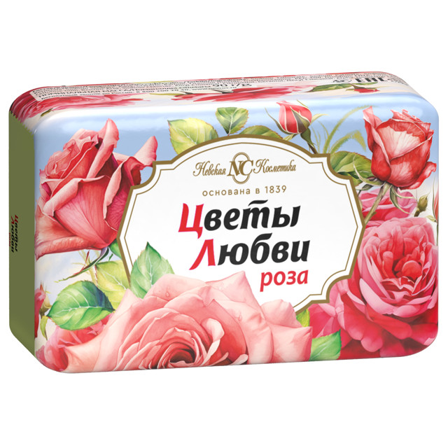 мыло НЕВСКАЯ КОСМЕТИКА Цветы любви Роза 90г