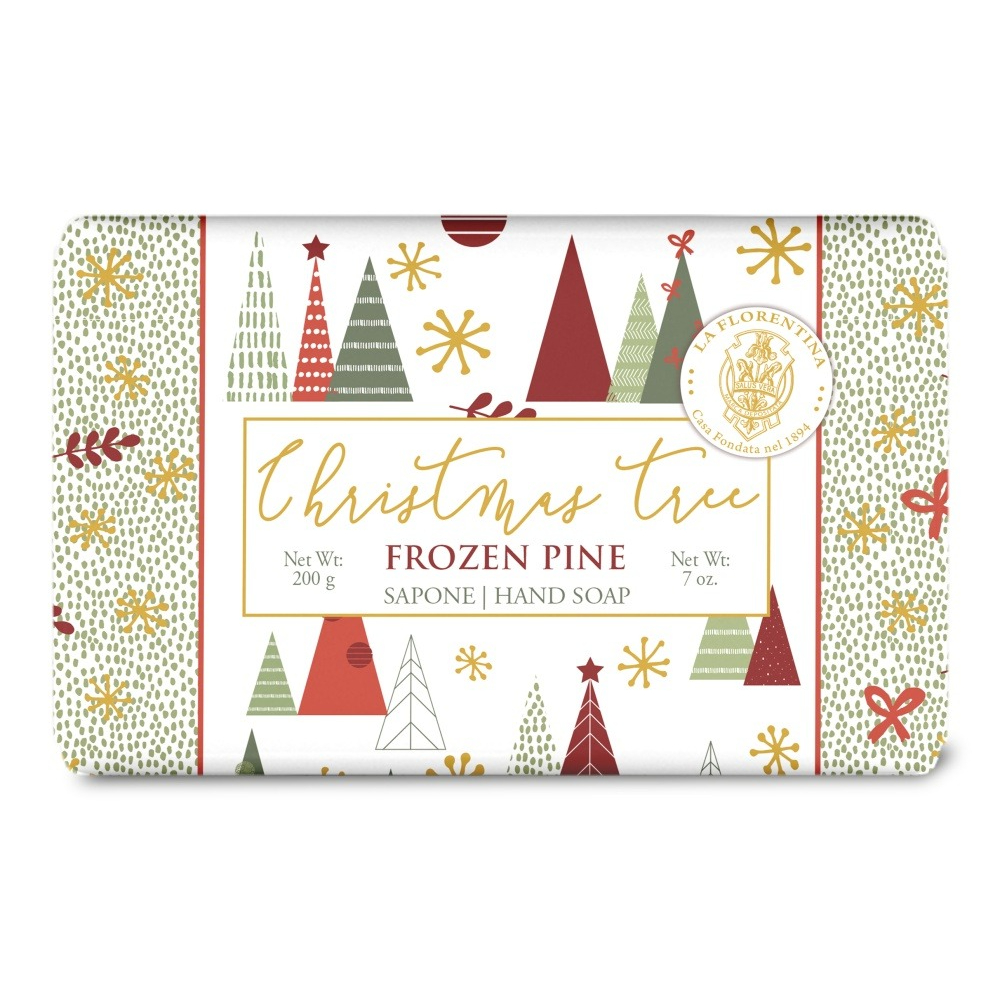 Мыло туалетное твёрдое La Florentina Christmas tree Frozen pine 200 г