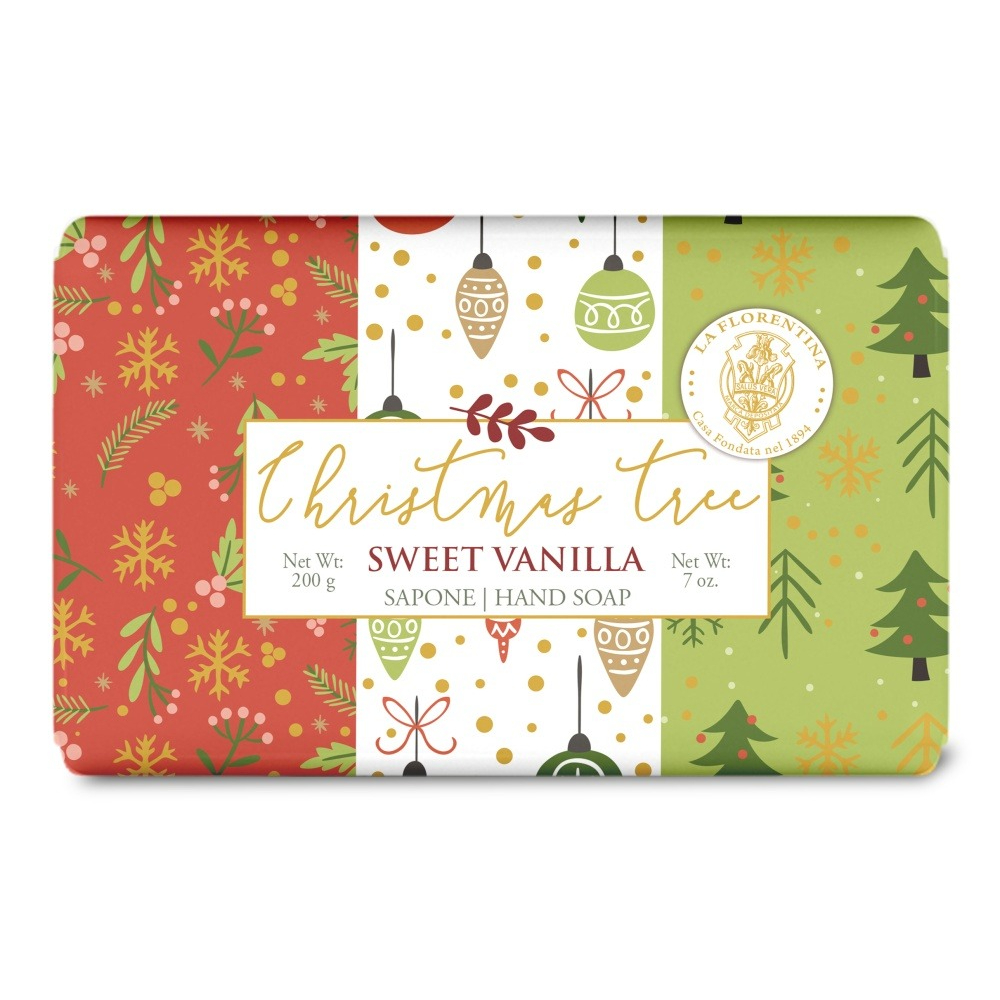 Мыло туалетное твёрдое La Florentina Christmas tree Sweet vanilla 200 г