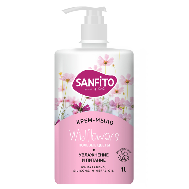 мыло жидкое SANFITO Полевые цветы 1л