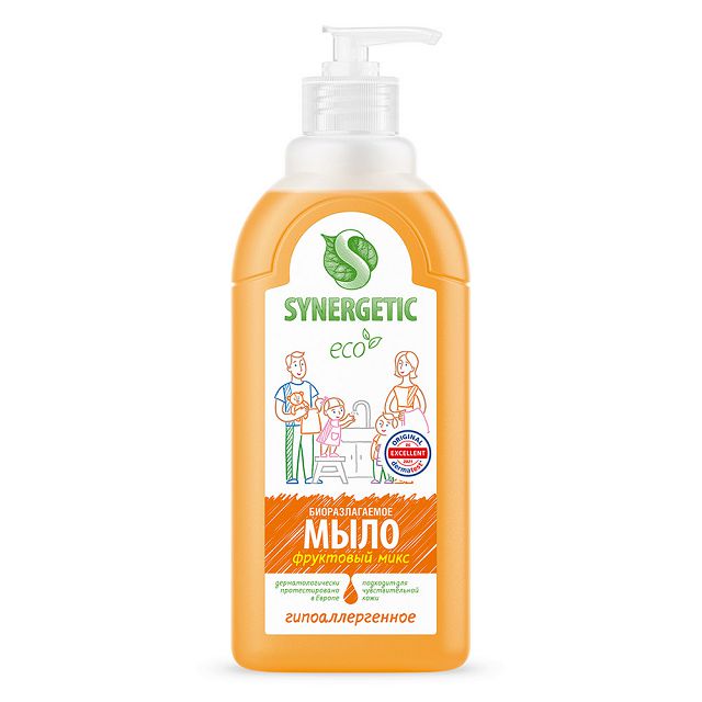 мыло жидкое SYNERGETIC Фруктовый микс 500мл