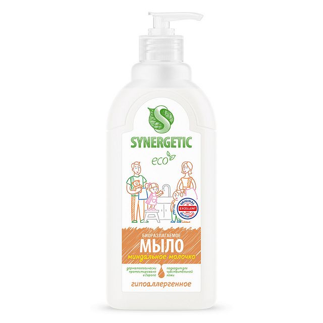 мыло жидкое SYNERGETIC Миндальное молочко 500мл