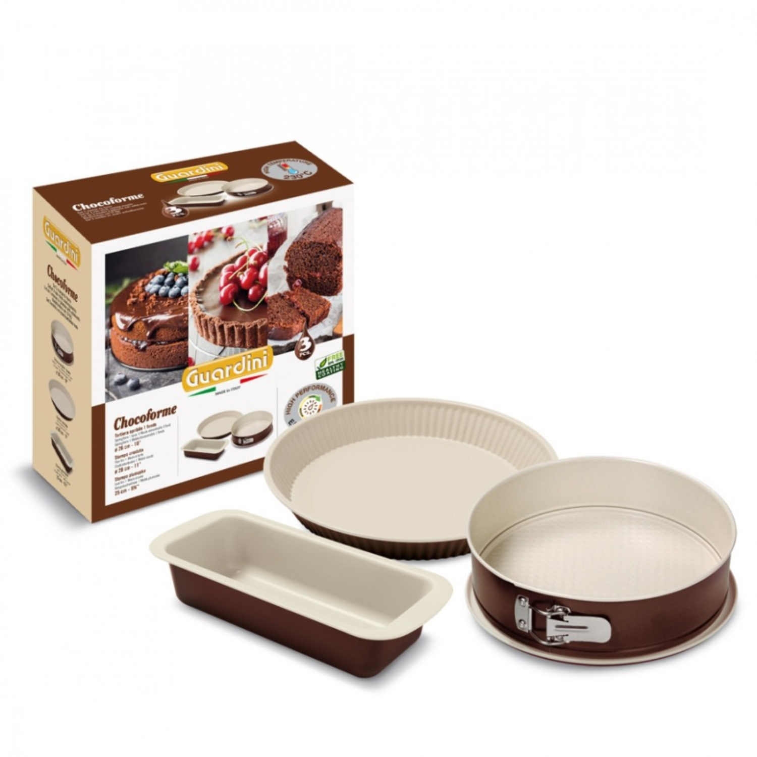 Набор 3в1 Guardini Chocoforme для выпечки 25, 26, 28 см