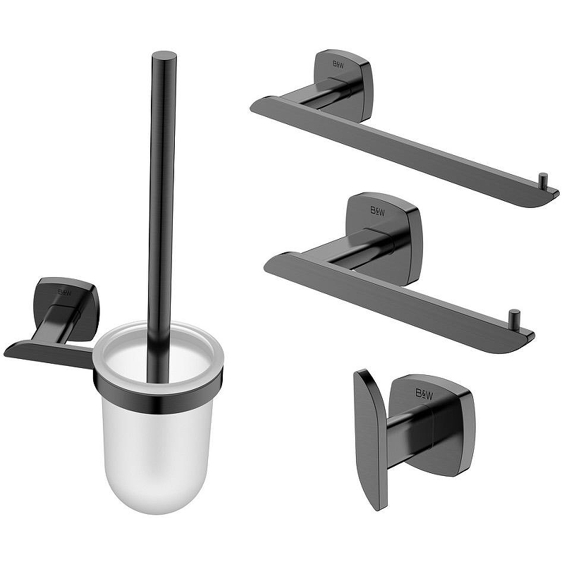 Набор аксессуаров для ванной Black&White Gravity GA-7820GM 7820GM Gun Metal