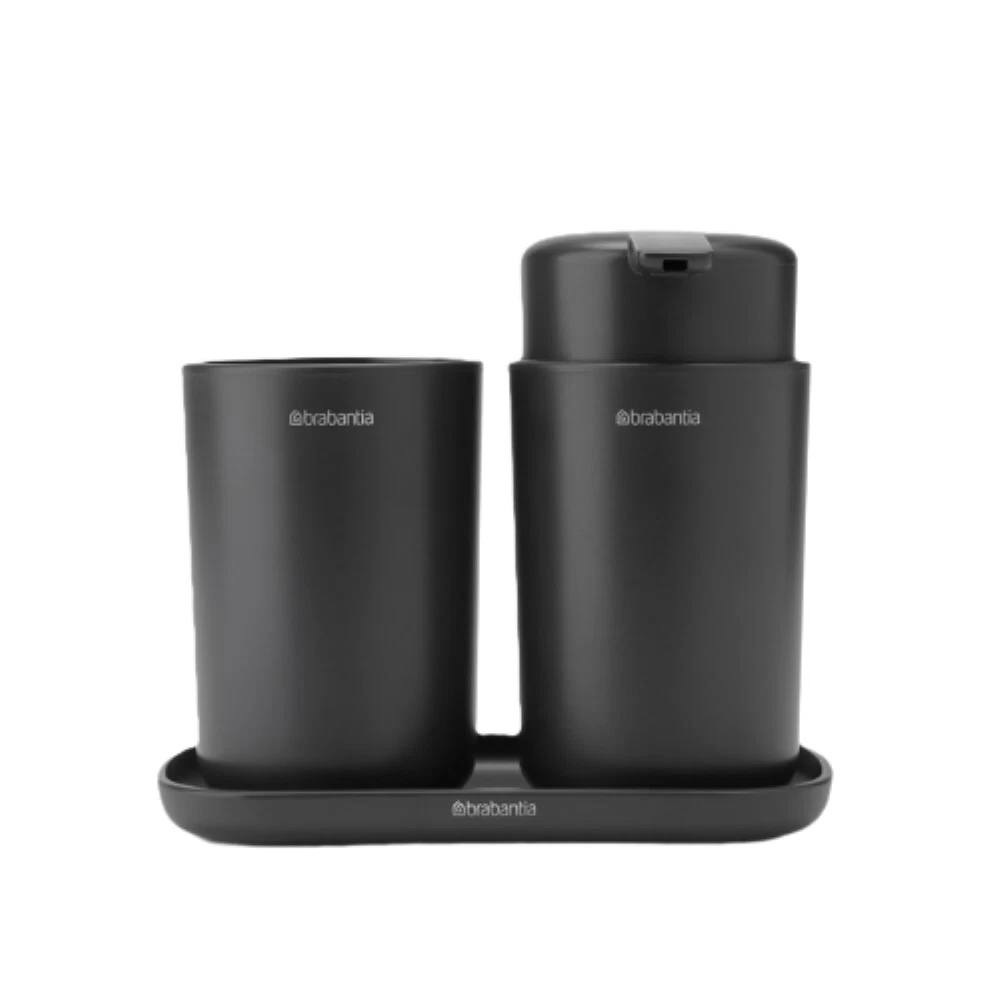 Набор аксессуаров для ванной Brabantia ReNew 3 предмета пластик темно-серый