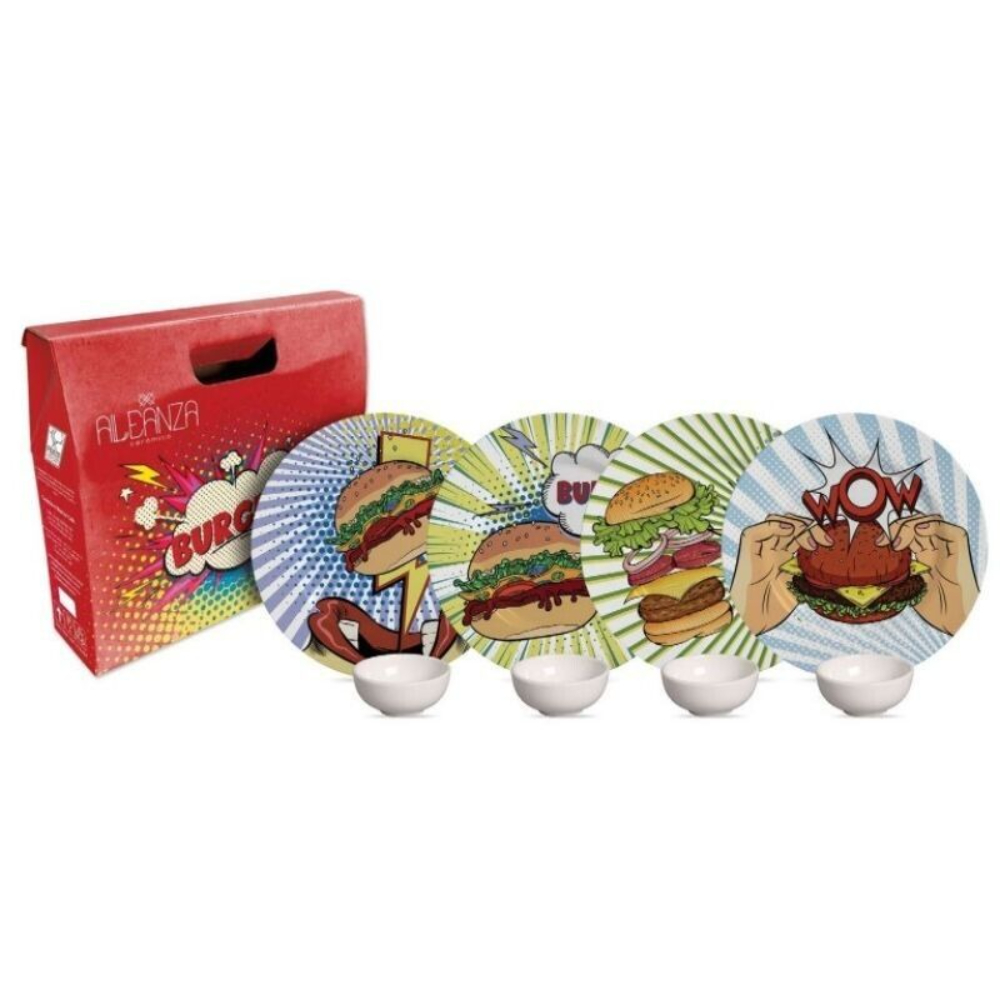 Набор Alleanza Burger Collection 4 персоны, 8 предметов