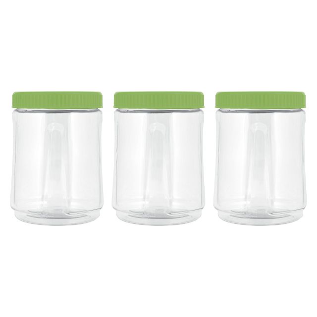 набор банок Sugar&Spice Honey 3шт 0,75л пластик фисташковый