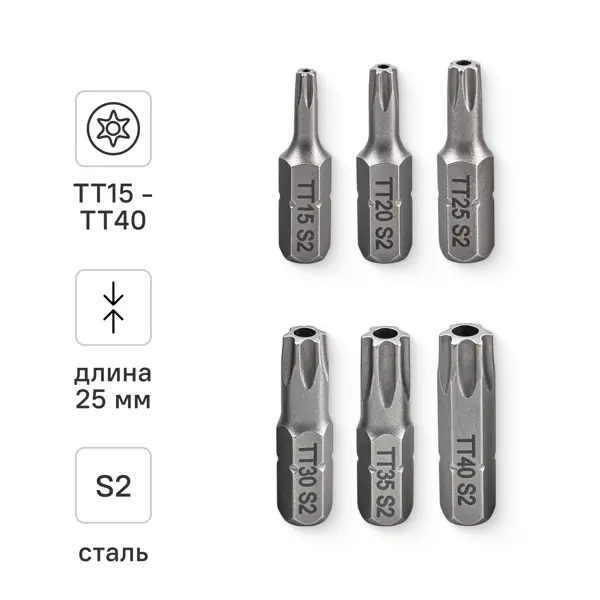 Набор бит магнитных Vira 303243, 6 шт.
