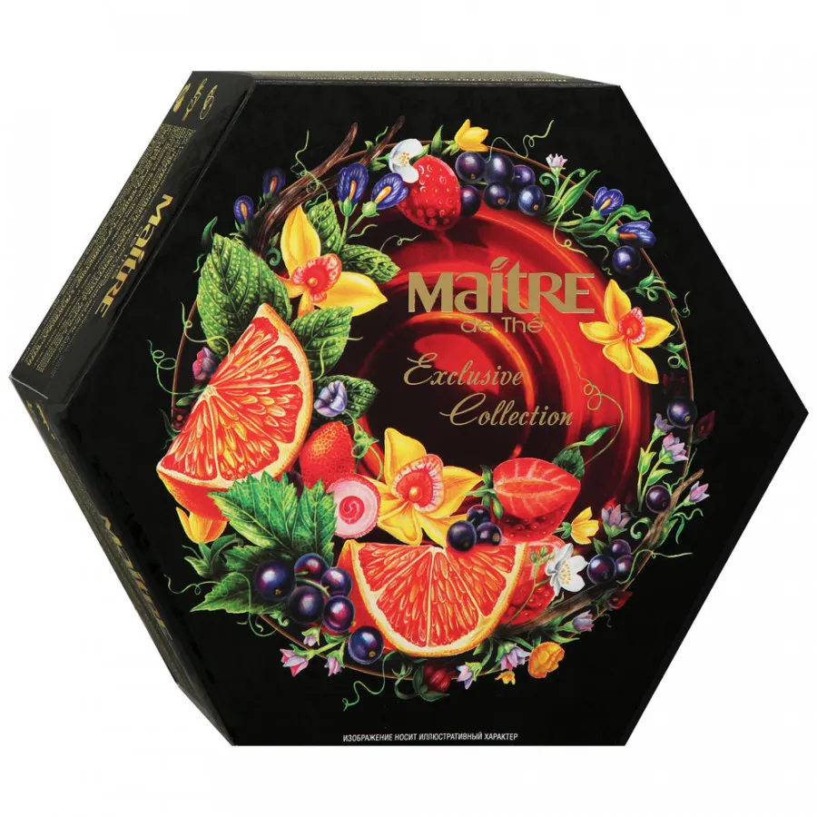 Набор чая Maitre de The Exсlusive Collection Ассорти 12 вкусов, 60 шт