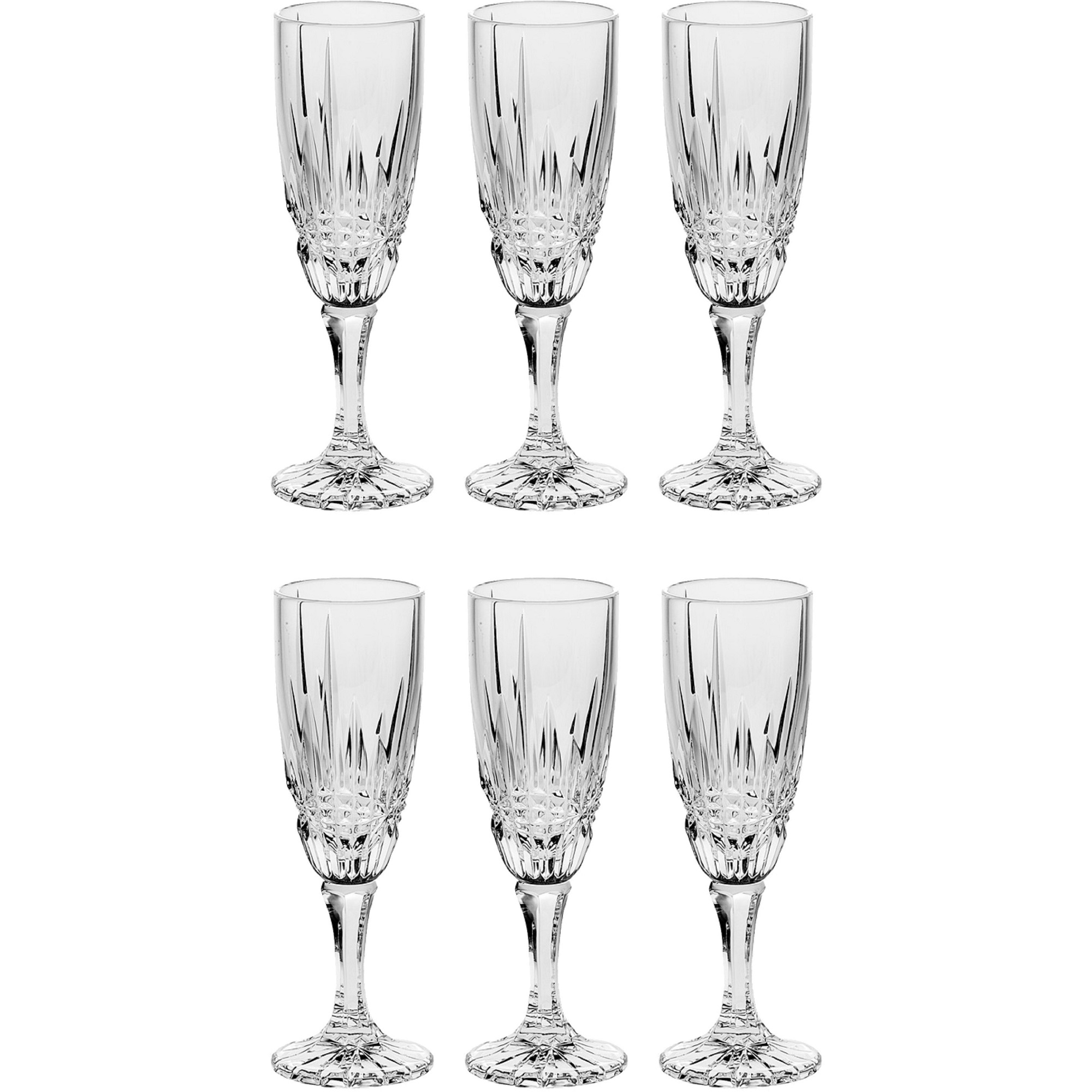 Набор фужеров для шампанского Crystal bohemia as 180мл 6шт (990/12420/0/24355/180-609)