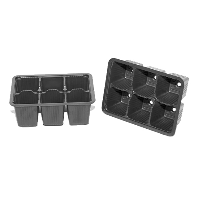 набор кассет пластиковых 6 ячеек 17,8x13x6,5см 5шт