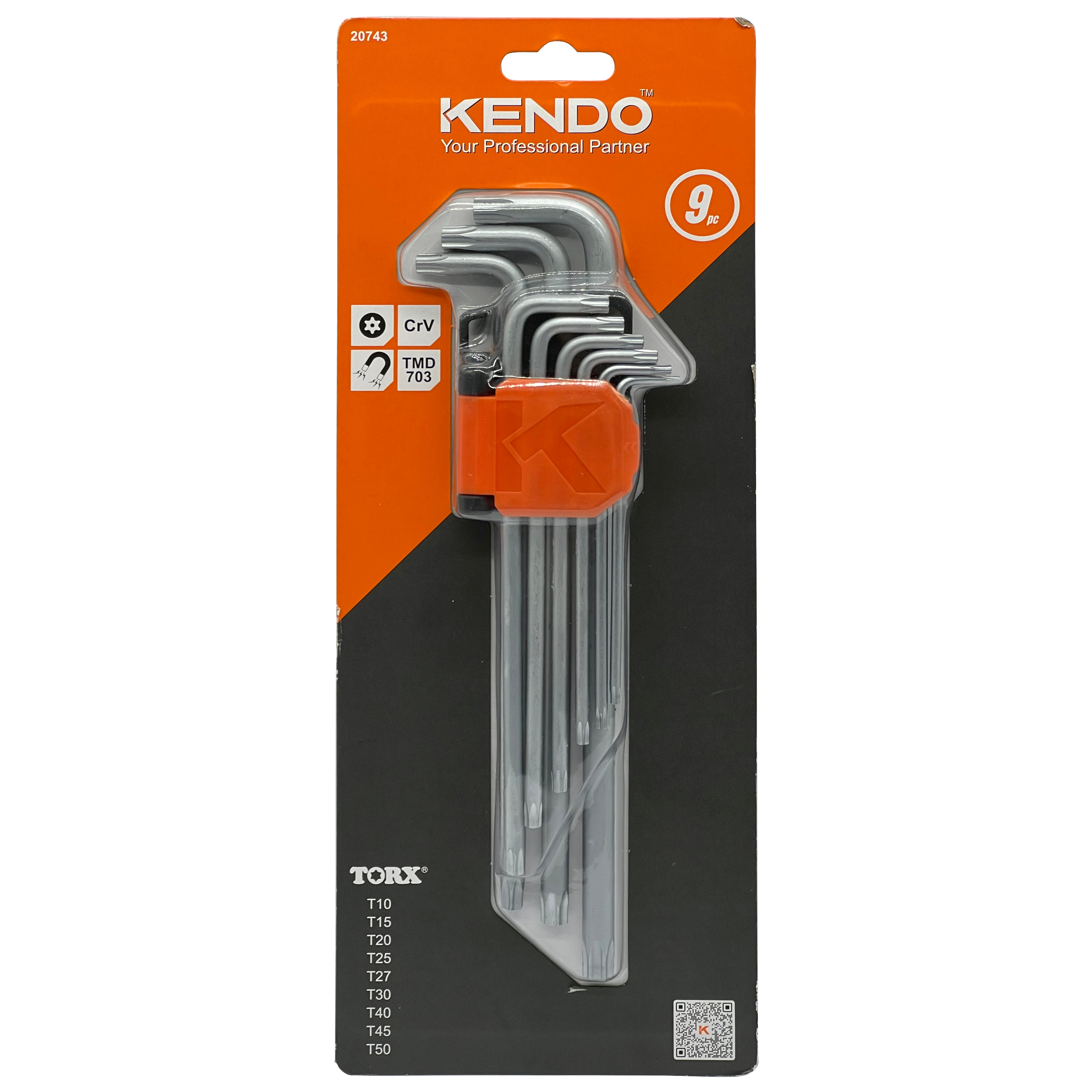 набор ключей Torx KENDO 9предметов удлиненная рукоятка
