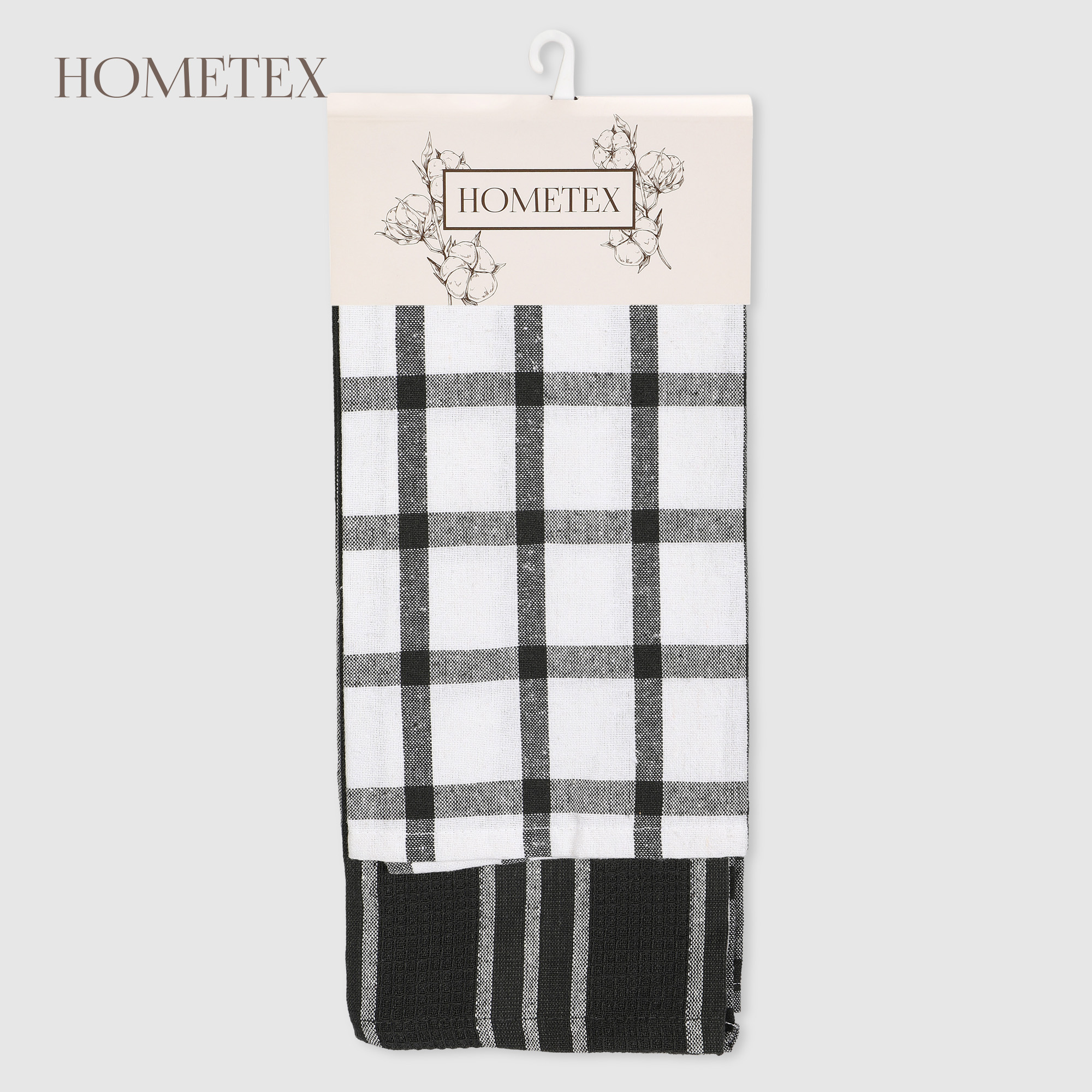 Набор кухонных полотенец Hometex клетка 2шт 45х70 см