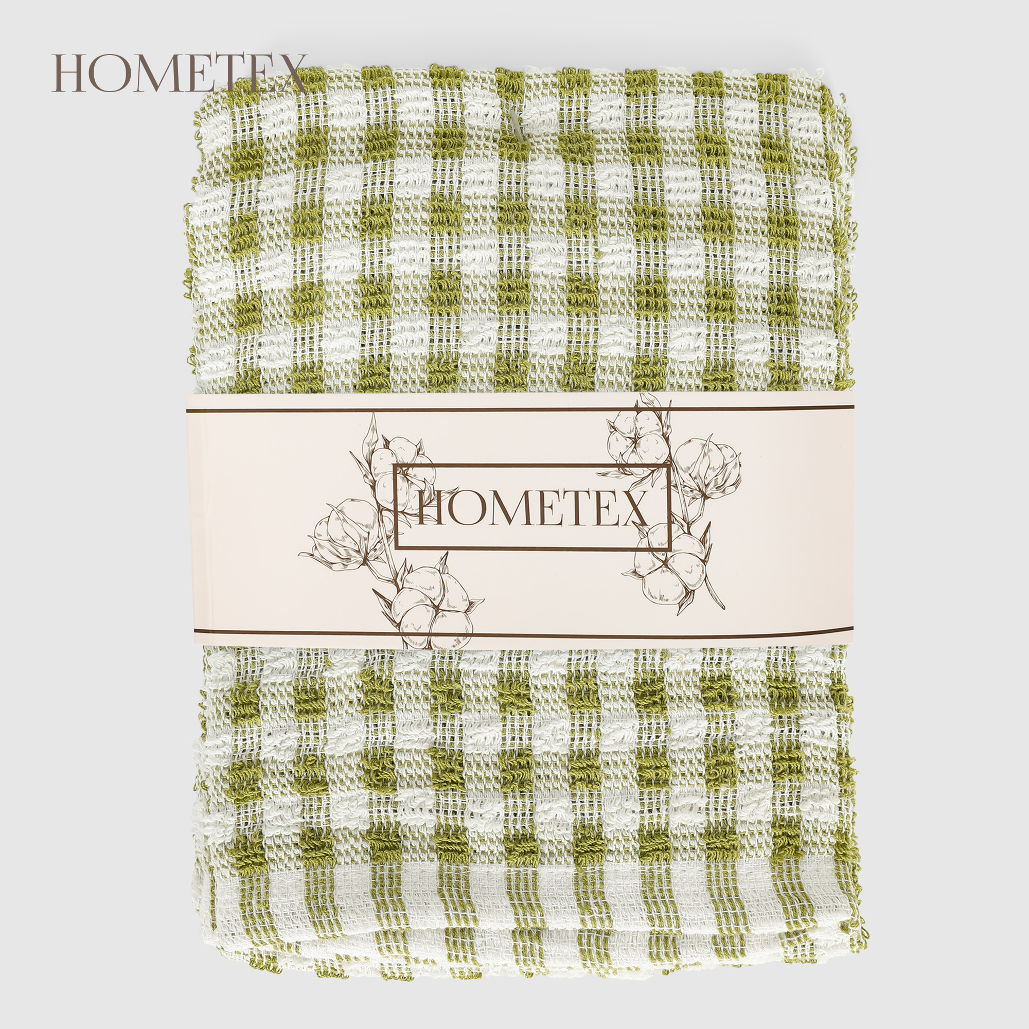Набор кухонных полотенец Hometex зеленые 3шт 40х60 см