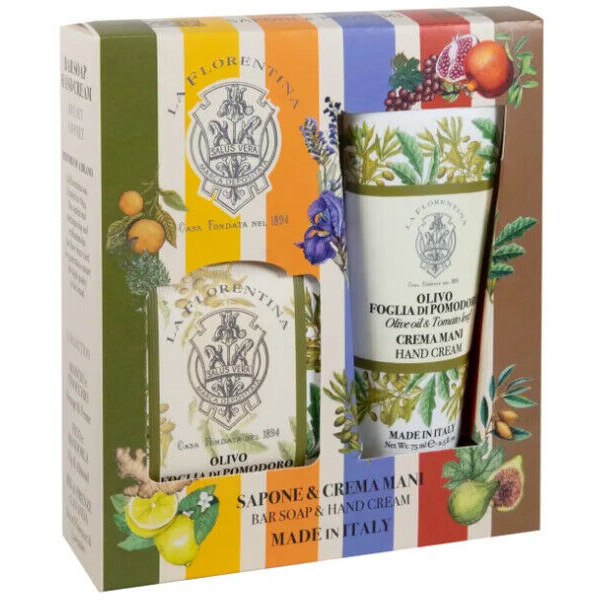 Набор La Florentina Olive Oil & Tomato Leaf крем для рук 75 мл + мыло 106 г