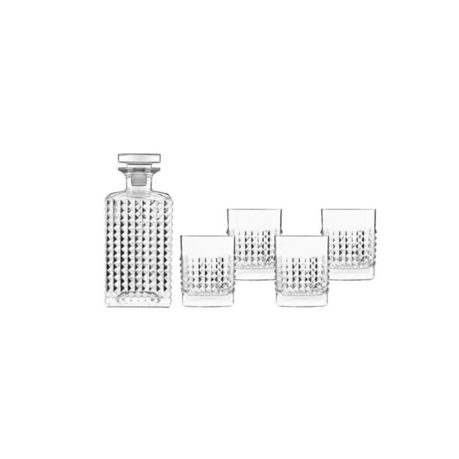 Набор Luigi Bormioli Mixology для виски штоф и стаканы, 4 шт