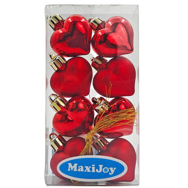 набор подвесок MAXIJOY Сердечки 8шт 4см пластик