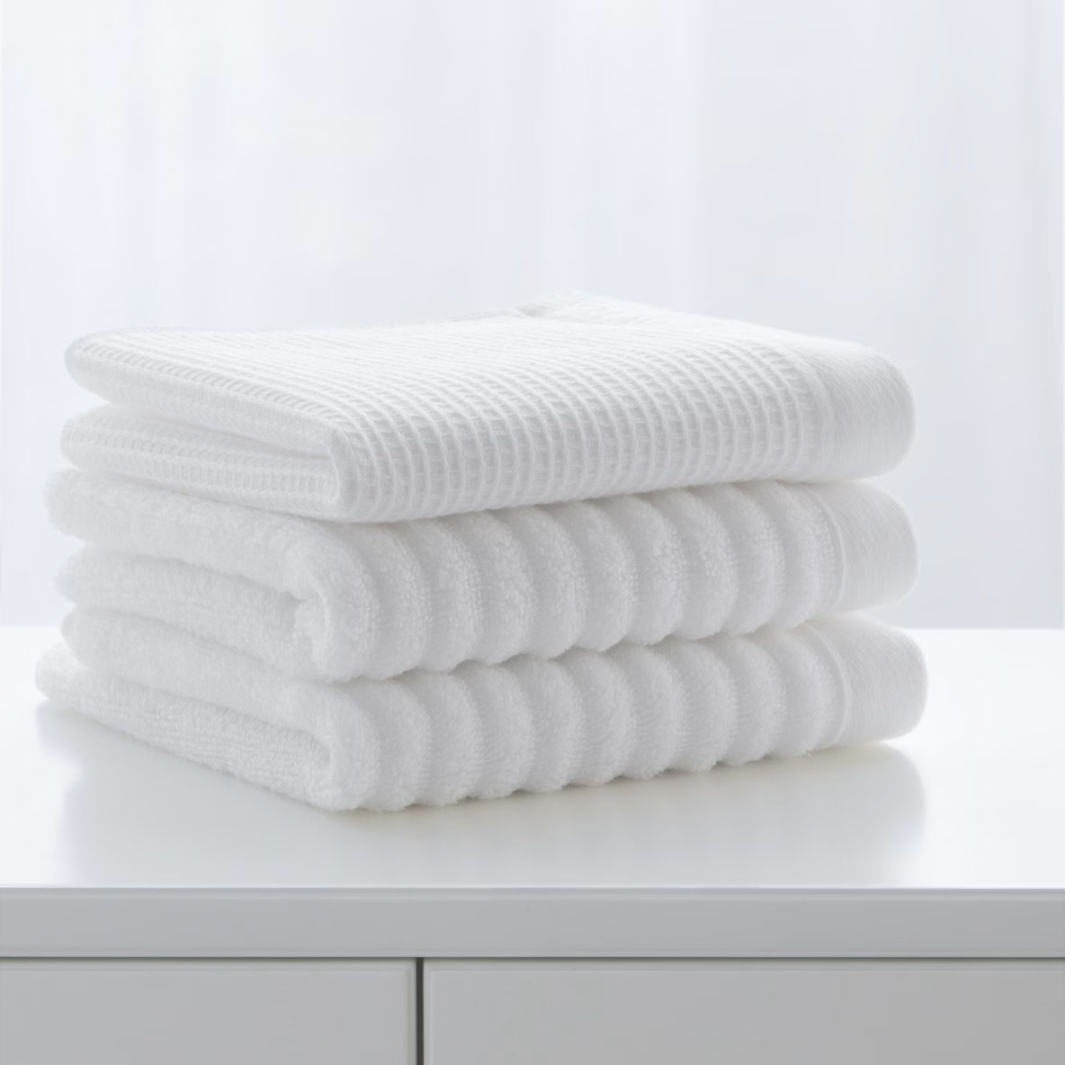Набор Полотенец Soft Silver Doub Touch Альпийский снег 30х30 см 3 шт.