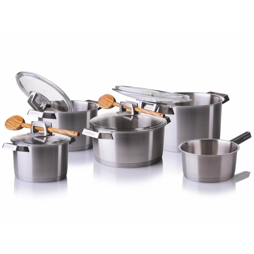 Набор посуды Mehrzer Premium Inox 9 предметов