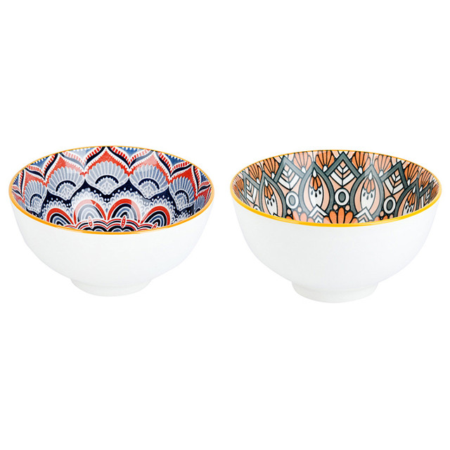 набор салатников NOUVELLE HOME Arabesque 2шт 11,5см 0,3л фарфор синий