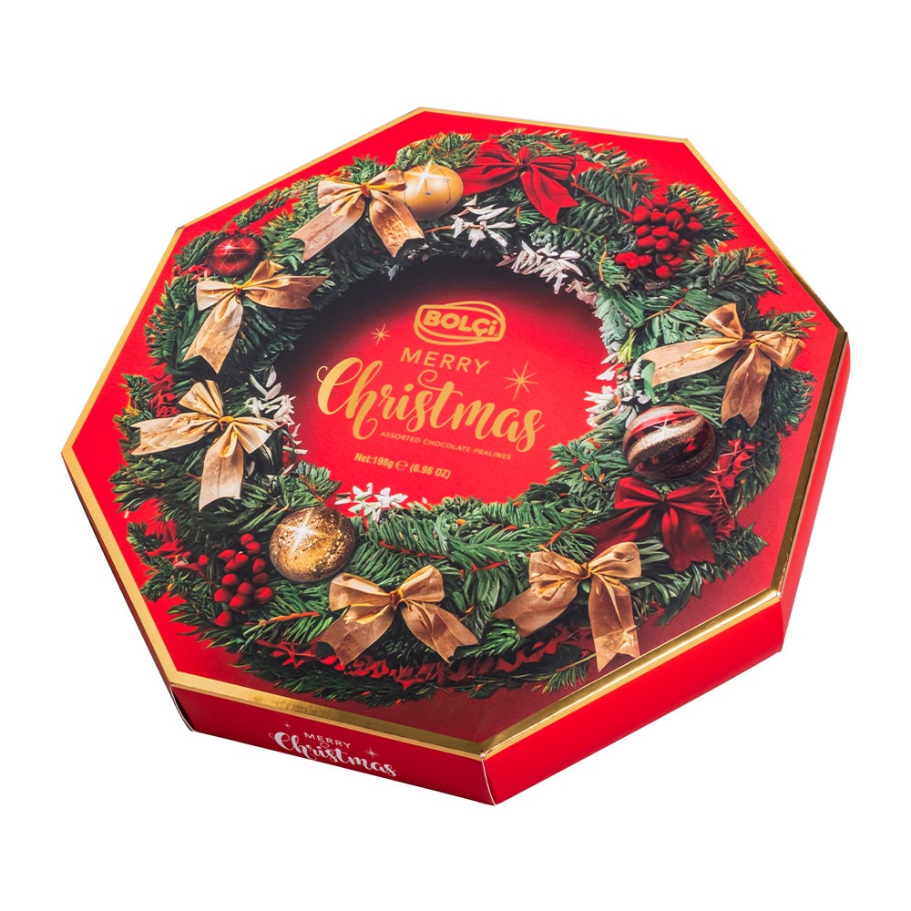 Набор шоколадных конфет Bolci пралине Merry Christmas Octagon 198 г