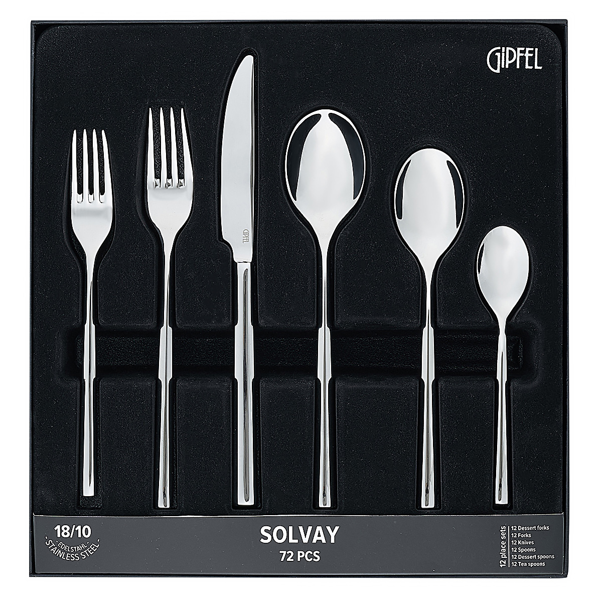 Набор столовых приборов Gipfel Solvay 52495 72 предмета