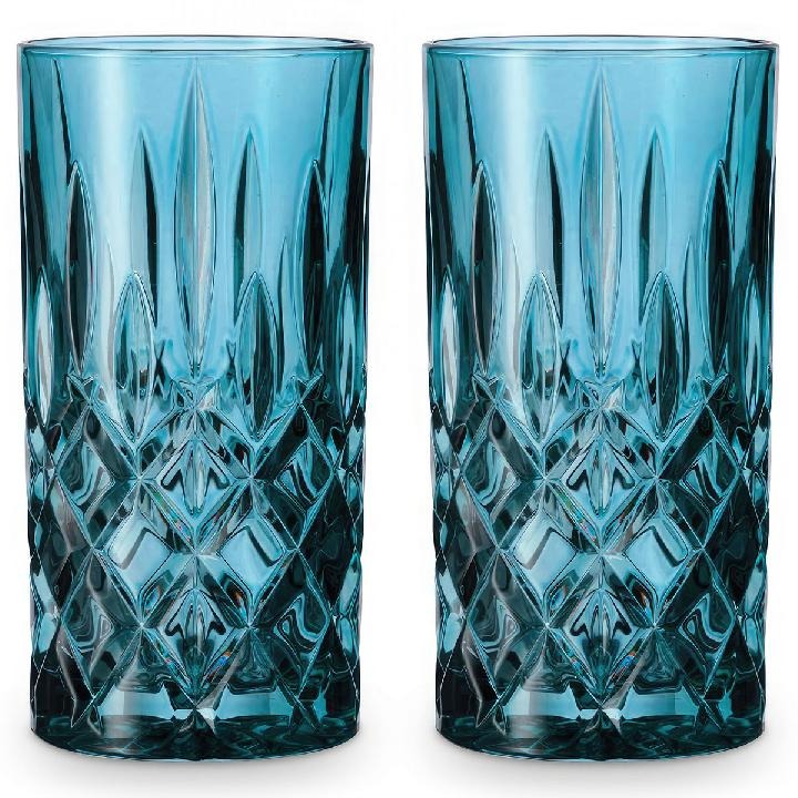 Набор высоких стаканов Nachtmann Noblesse Colors синий 2 шт 395 мл