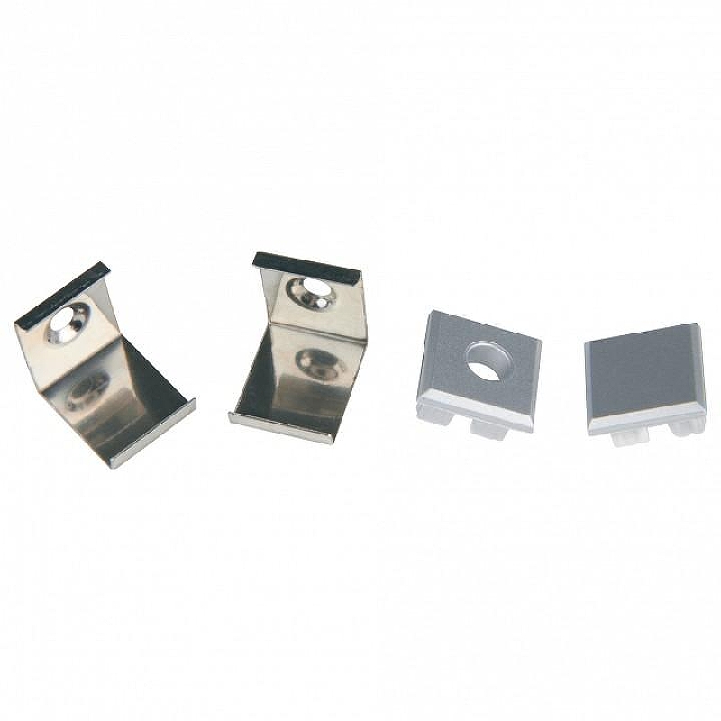 Набор заглушек и скоб для профиля Uniel UFE-N05 SILVER A POLYBAG UL-00000625 цвет Серебро, Серый