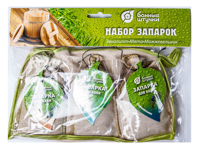 набор запарок в сумочке 3шт. (мята, эвкалипт, можжевельник)