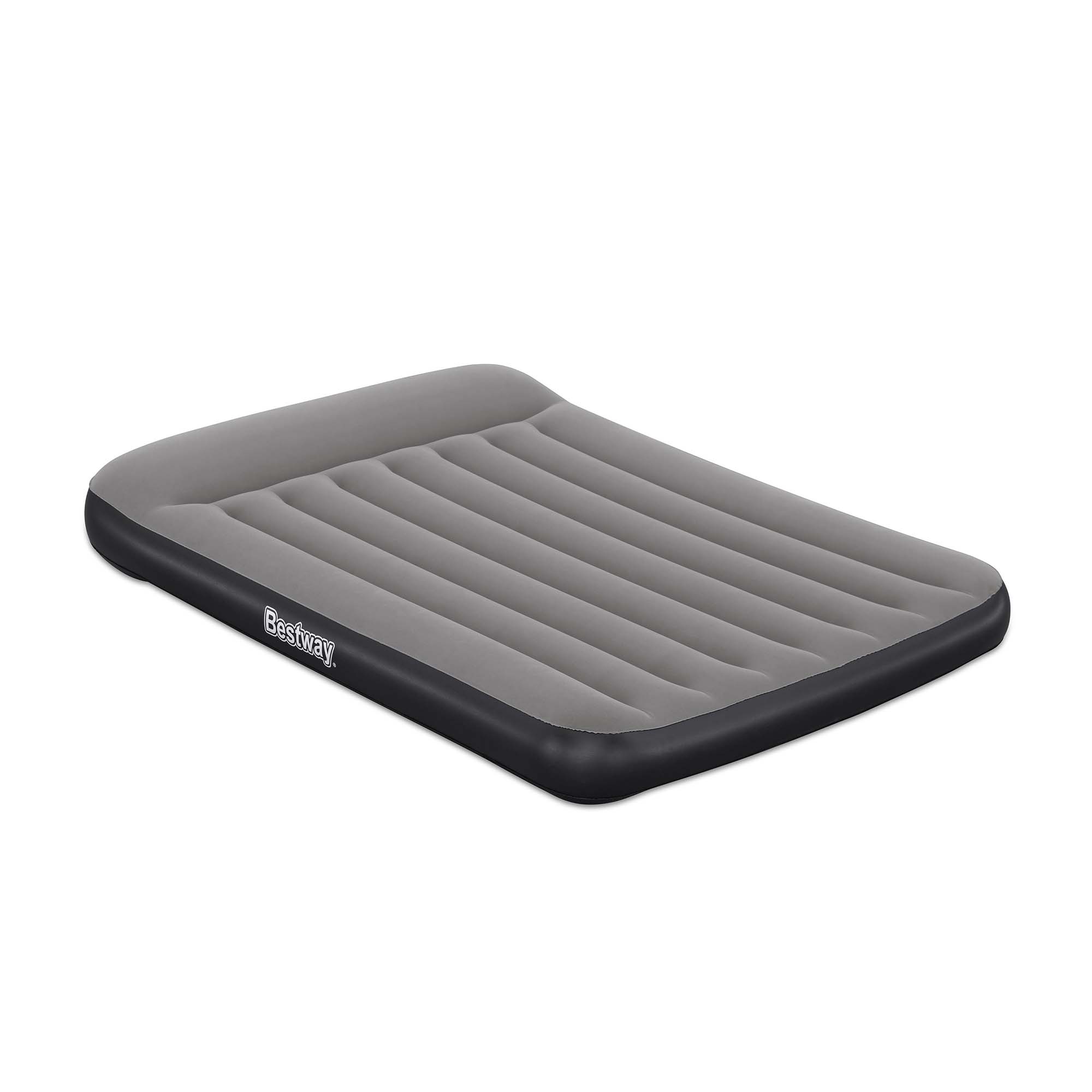 Надувной матрас Bestway Tritech Airbed со встроенным насосом, серый, 191х137х30 см (671BR)