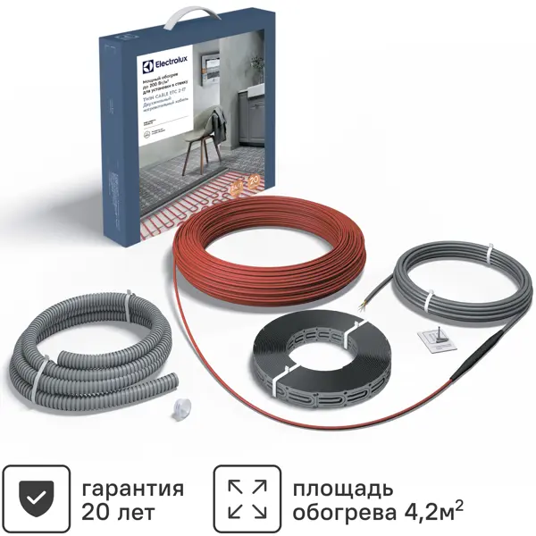 Нагревательный кабель для теплого пола Electrolux ETC 2-17-500 29.4 м 500 Вт