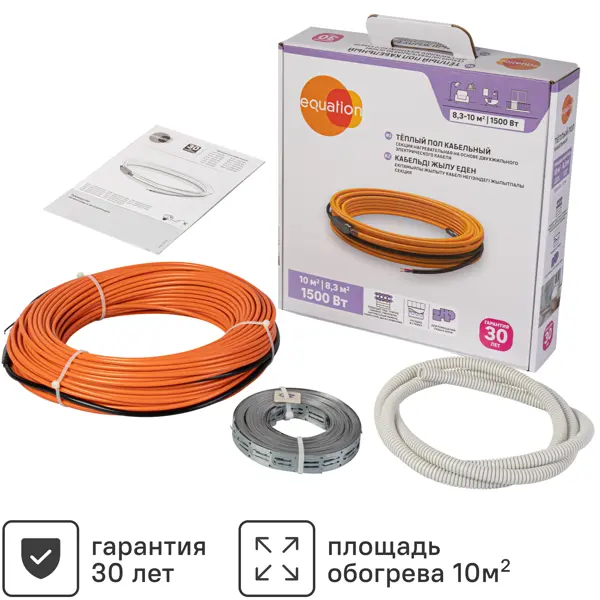 Нагревательный кабель для теплого пола Equation 72 м 1500 Вт