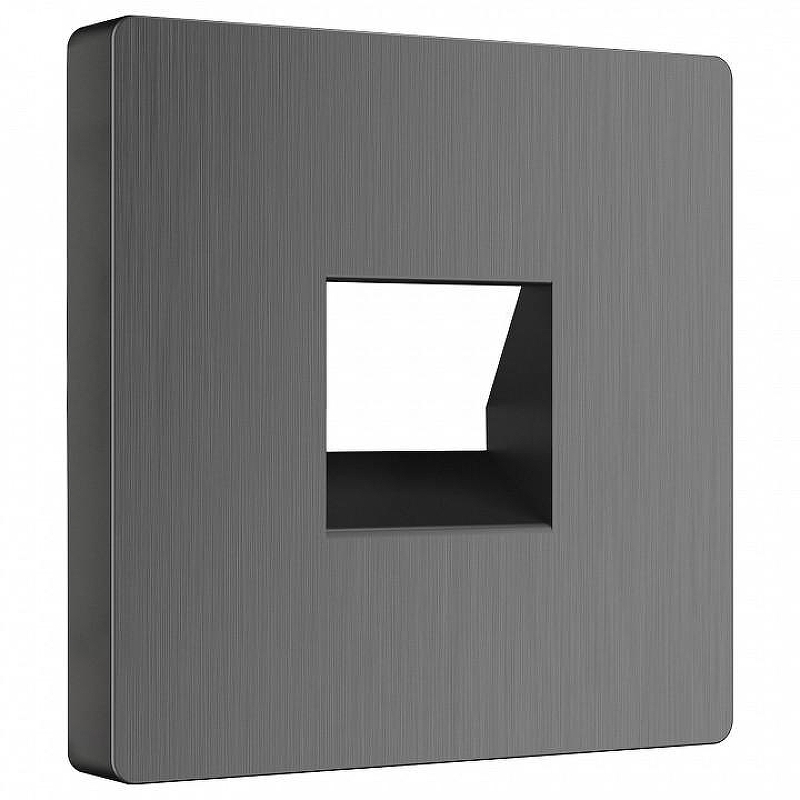 Накладка для розетки RJ-11 Werkel графит рифленый W1192004 цвет Графит