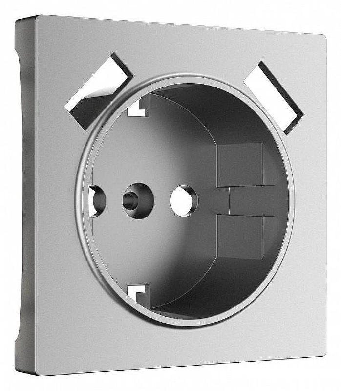 Накладка для розетки с заземлением и 2хUSB Werkel серебряный матовый W1179565 цвет Серебро