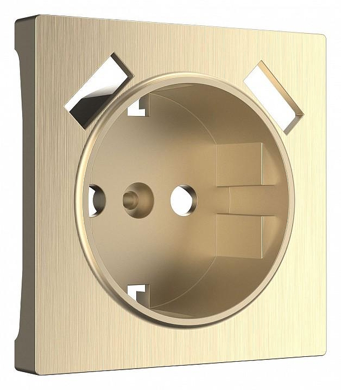 Накладка для розетки с заземлением и 2хUSB Werkel шампань рифленый W1179510 цвет Бежевый