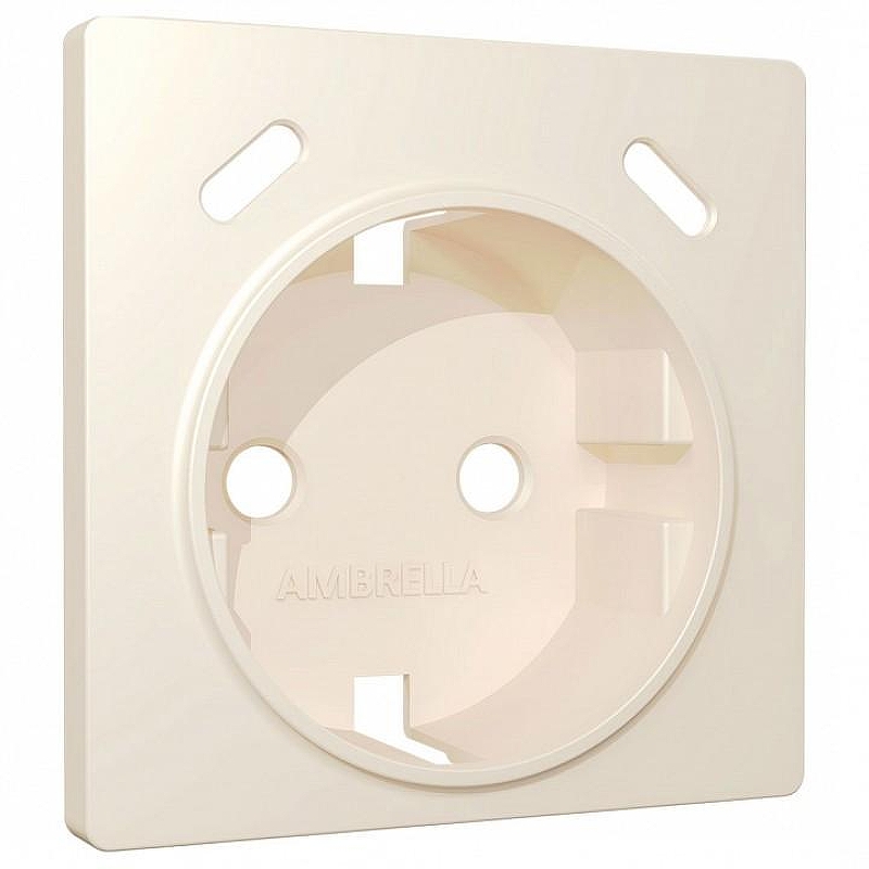 Накладка для розетки с заземлением и со шторками и 2хUSB type С Ambrella Volt ALFA AP3305 цвет Бежевый
