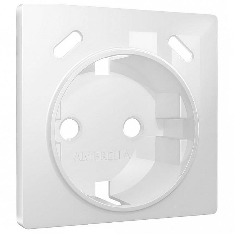 Накладка для розетки с заземлением и со шторками и 2хUSB type С Ambrella Volt ALFA AP1105 цвет Белый