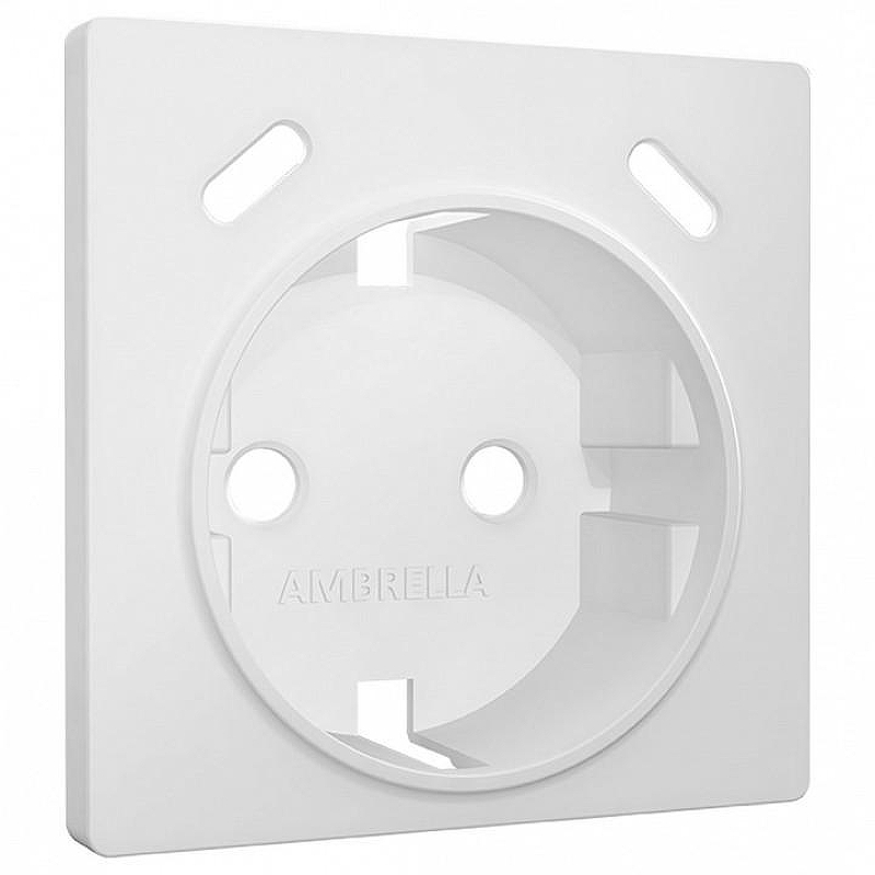 Накладка для розетки с заземлением и со шторками и 2хUSB type С Ambrella Volt ALFA AP1305 цвет Белый