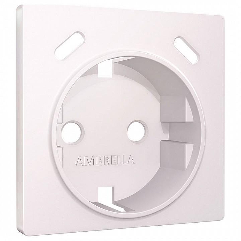 Накладка для розетки с заземлением и со шторками и 2хUSB type С Ambrella Volt ALFA AP2105 цвет Жемчужный