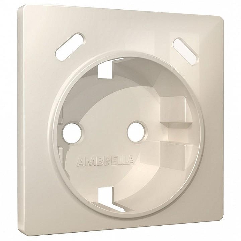 Накладка для розетки с заземлением и со шторками и 2хUSB type С Ambrella Volt ALFA AP3105 цвет Бежевый