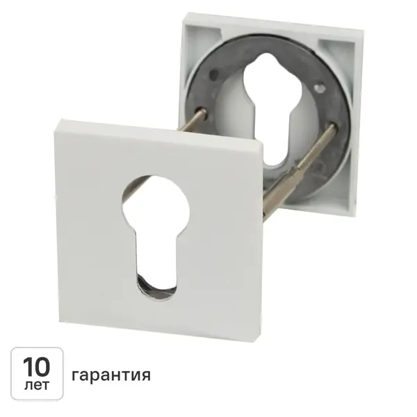 Накладка на замочную скважину KREAFORTA квадратная цвет белый 2 шт.
