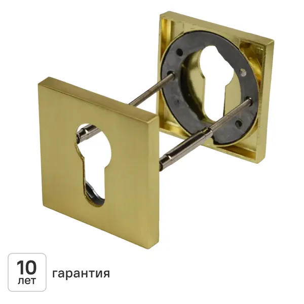 Накладка на замочную скважину KREAFORTA квадратная цвет золото 2 шт.