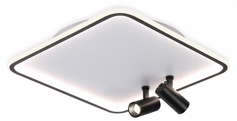 Накладной светильник Ambrella Light FL FL5115 цвет плафона/подвески Черный, цвет арматуры Белый, Черный