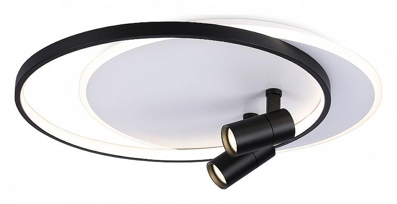 Накладной светильник Ambrella Light FL FL51392 цвет плафона/подвески Черный, цвет арматуры Белый, Черный