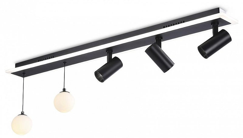 Накладной светильник Ambrella Light FL FL66202 цвет плафона/подвески Белый, Черный, цвет арматуры Черный