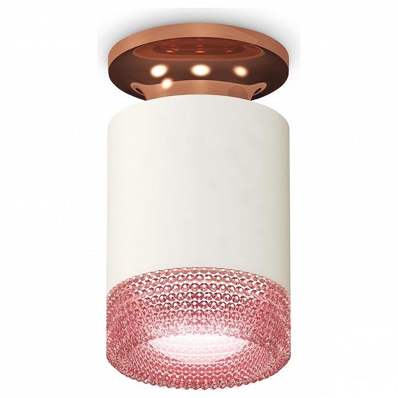Накладной светильник Ambrella Light XS XS6301202 цвет плафона/подвески Белый, Розовый, цвет арматуры Бронза
