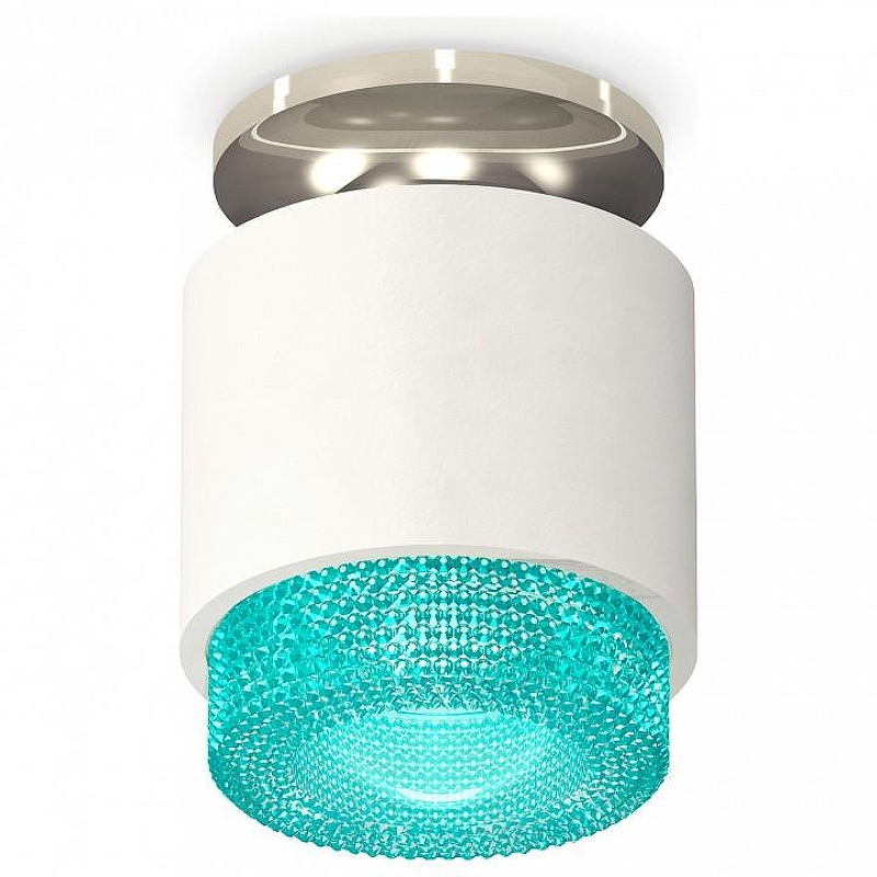 Накладной светильник Ambrella Light XS XS7510082 цвет плафона/подвески Белый, Голубой, цвет арматуры Серебро